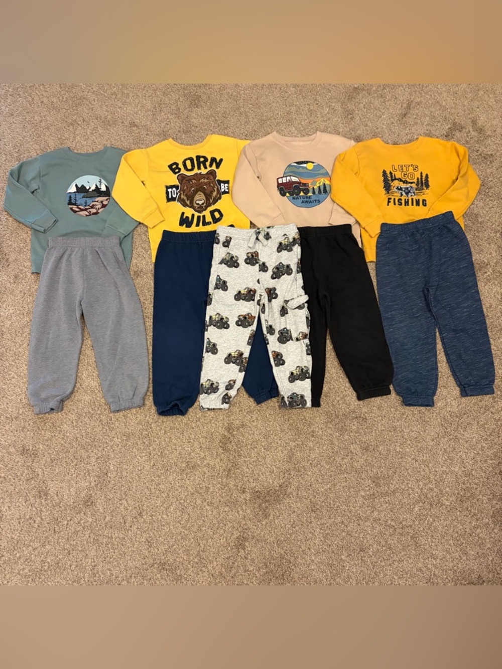 Garanimals Boys Sweatshirt/Sweatpants Outfit Bundle Size 4T